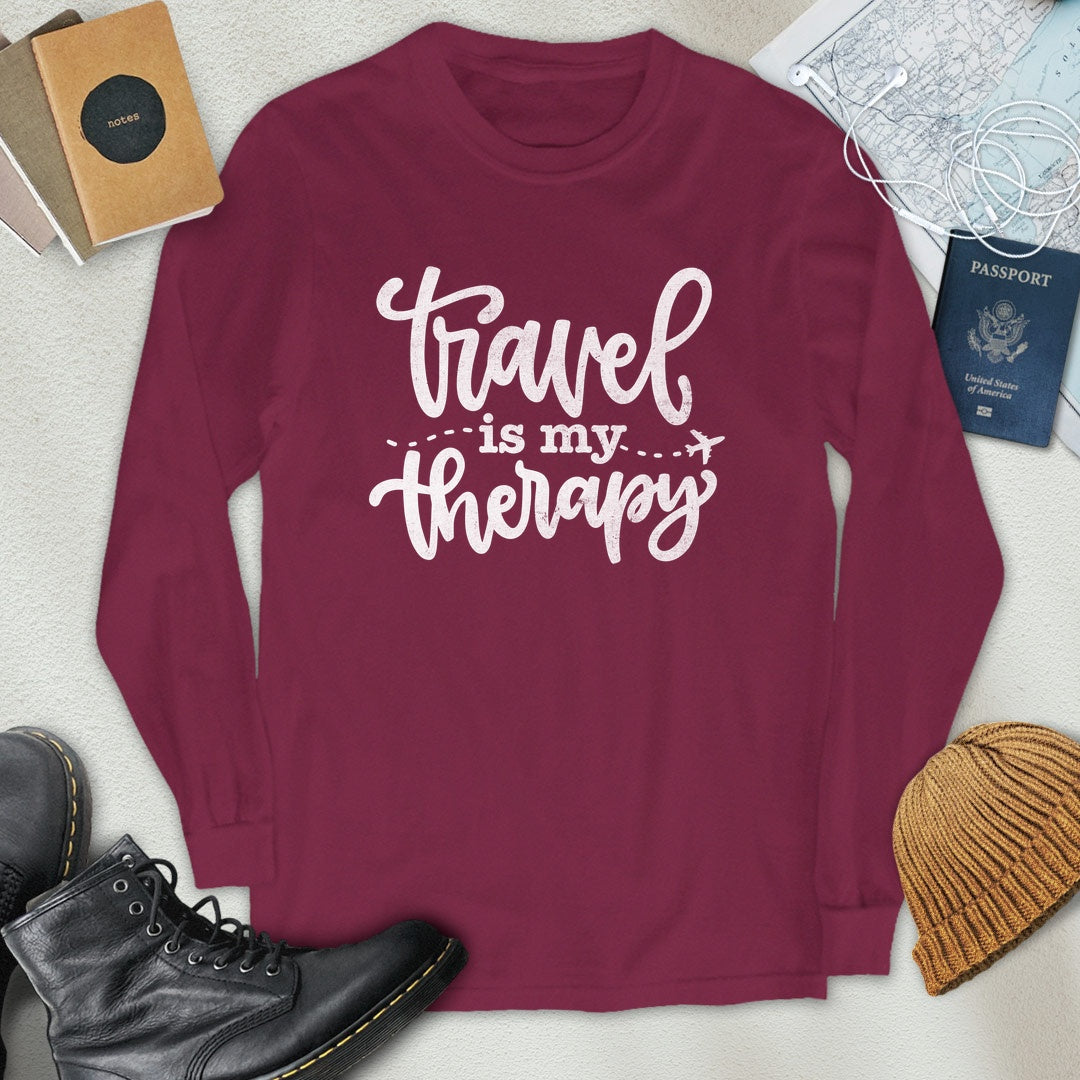 Travel is My Therapy Long Sleeve
