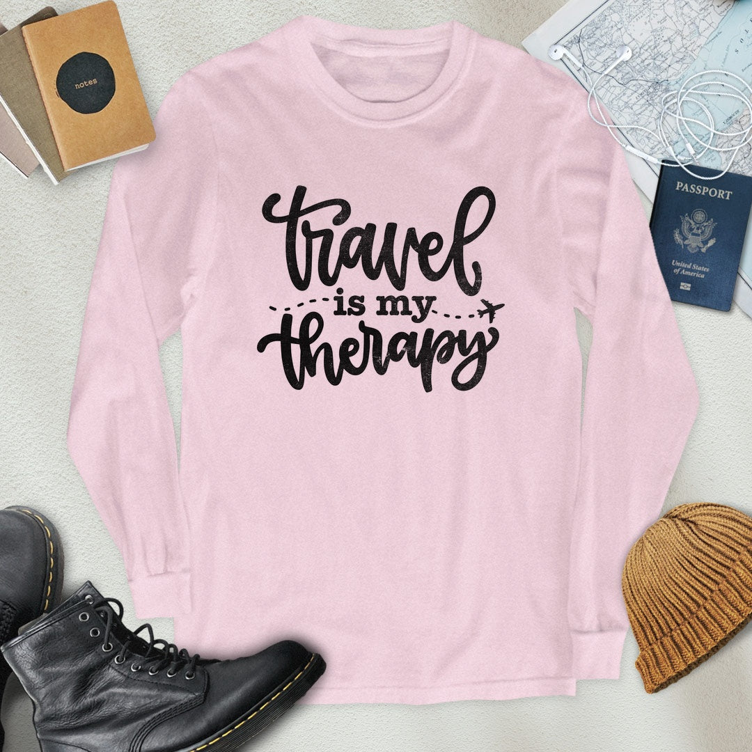 Travel is My Therapy Long Sleeve