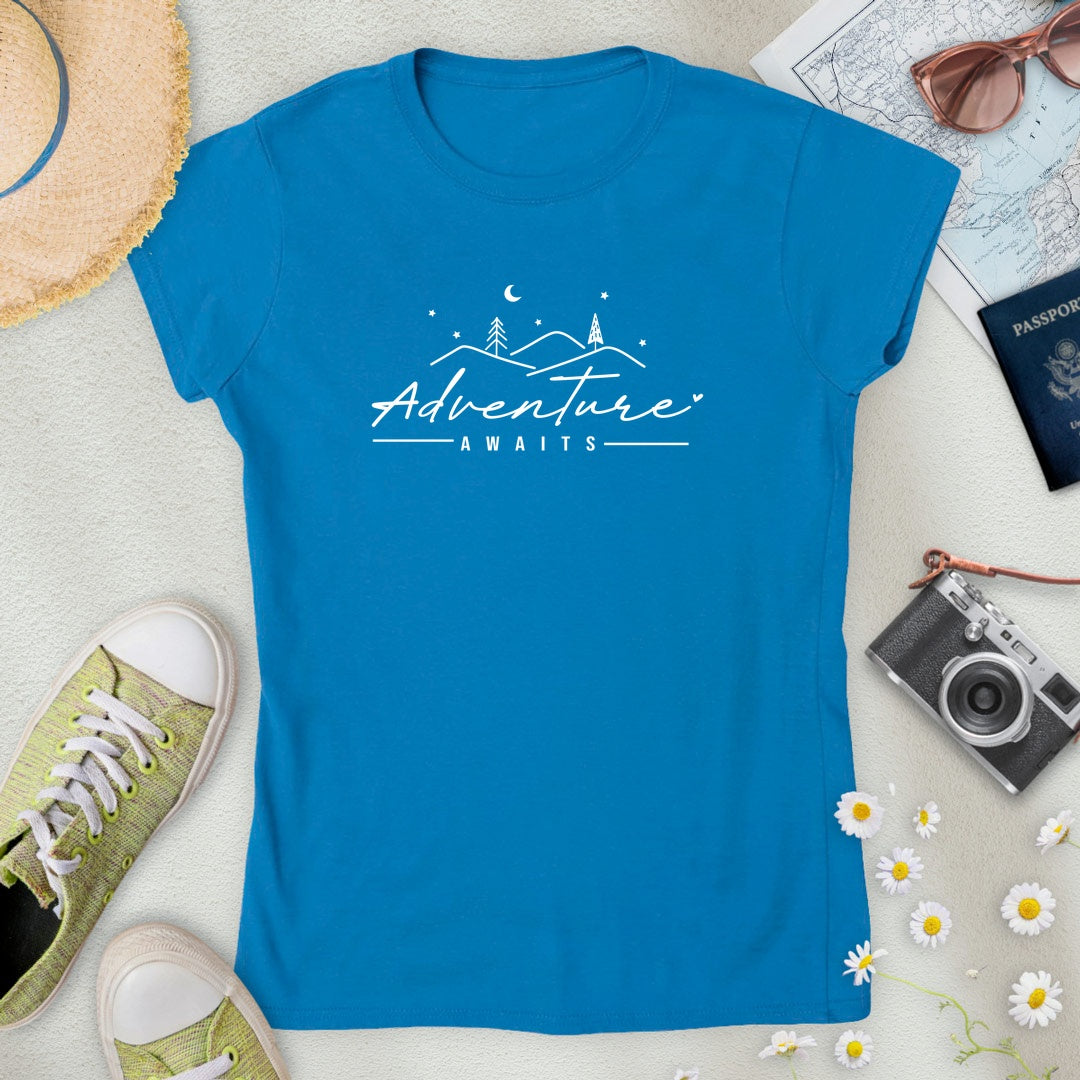 Adventure Awaits Minimal Women’s T-Shirt