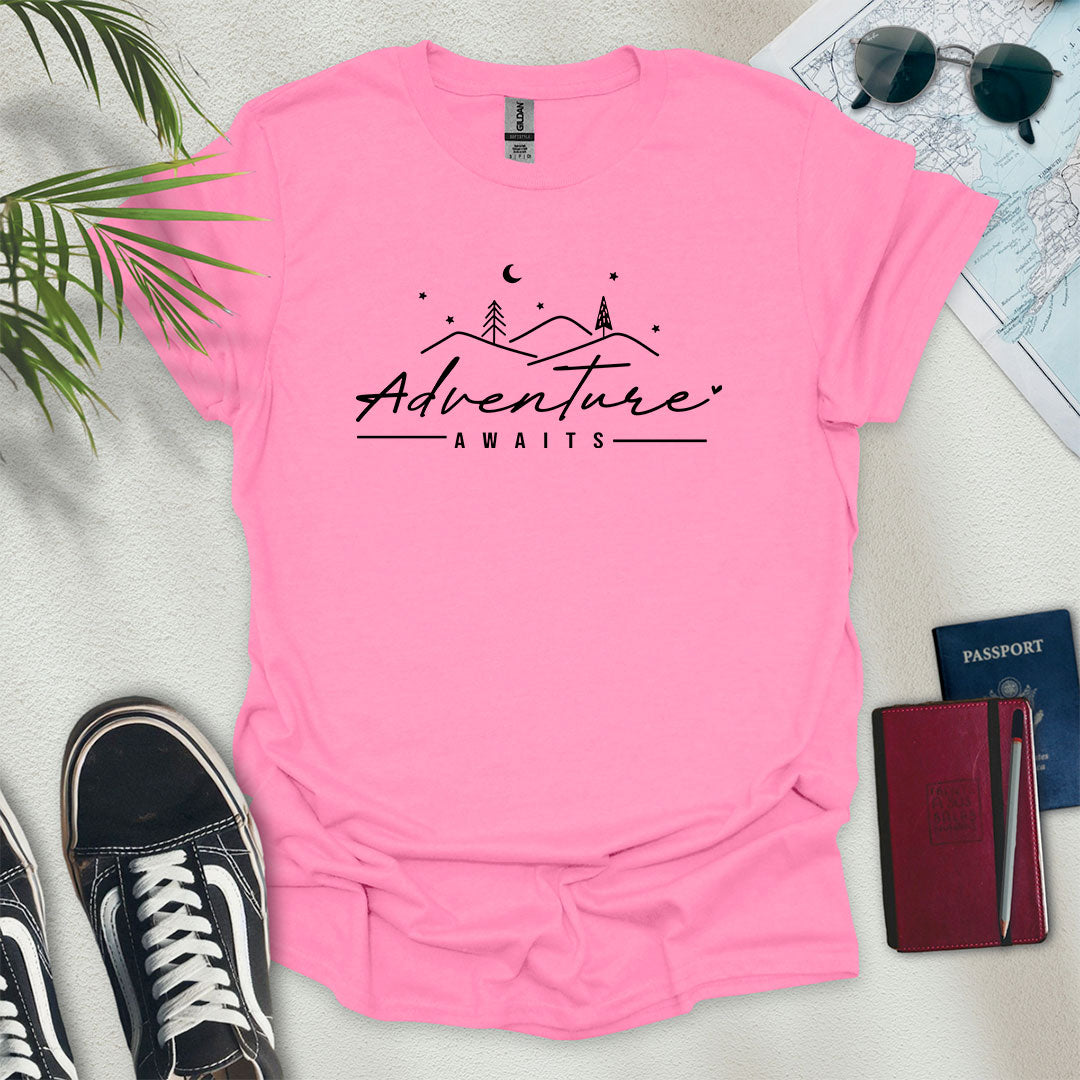 Adventure Awaits Minimal T-Shirt - Wander Wears | Explore in Style - Adventure & Travel Apparel