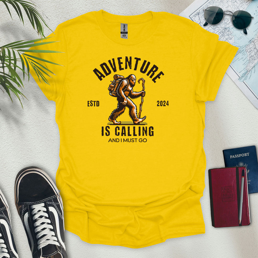 Adventure Is Calling and I Must Go T-Shirt - Wander Wears | Explore in Style - Adventure & Travel Apparel