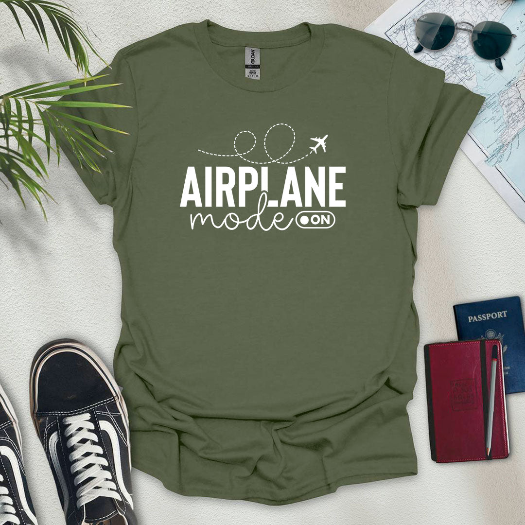 Airplane Mode On Minimalist T-Shirt