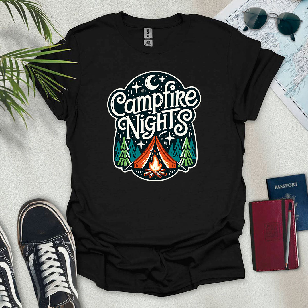Campfire Nights T-Shirt - Wander Wears | Explore in Style - Adventure & Travel Apparel