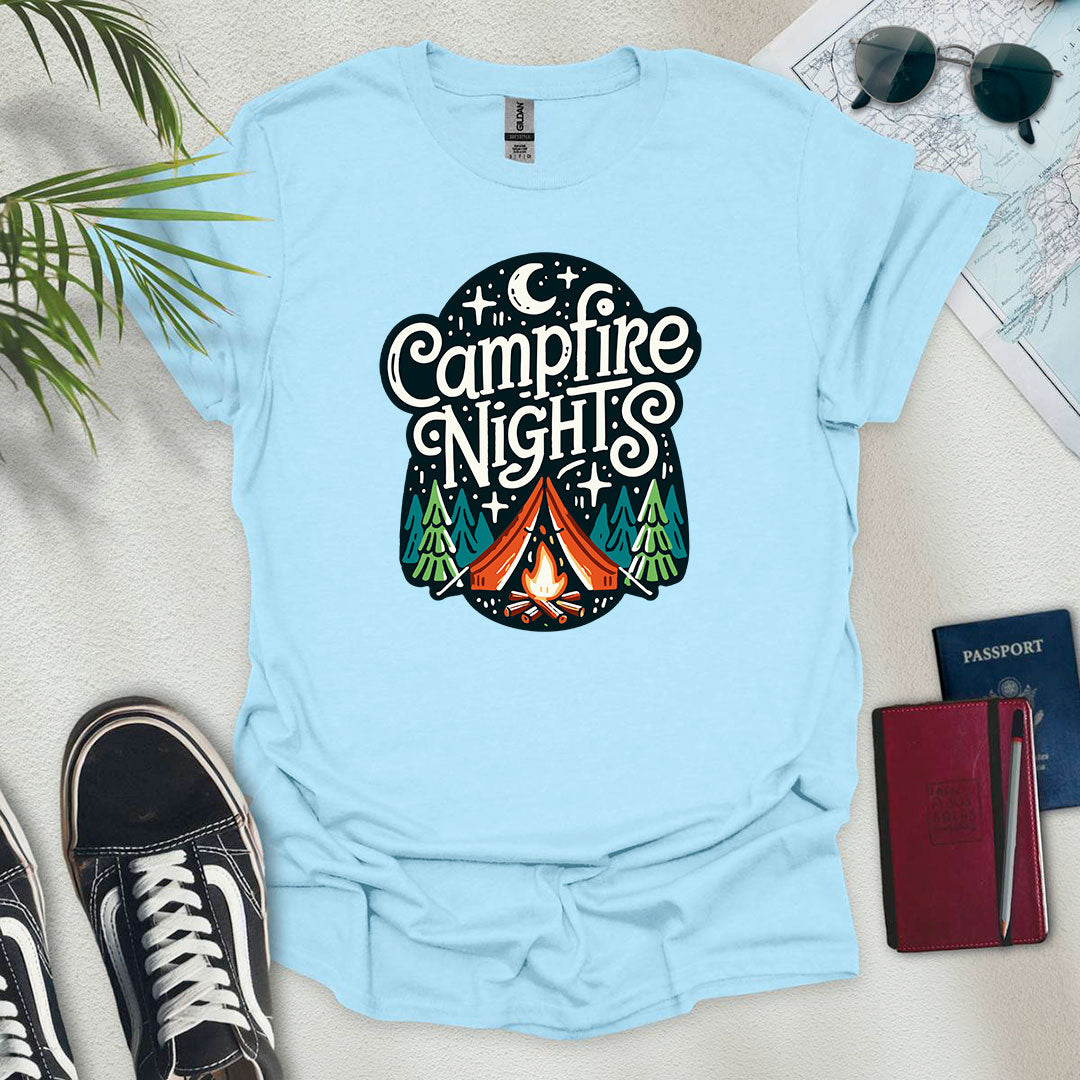 Campfire Nights T-Shirt - Wander Wears | Explore in Style - Adventure & Travel Apparel