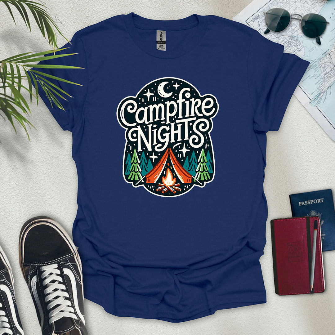 Campfire Nights T-Shirt - Wander Wears | Explore in Style - Adventure & Travel Apparel