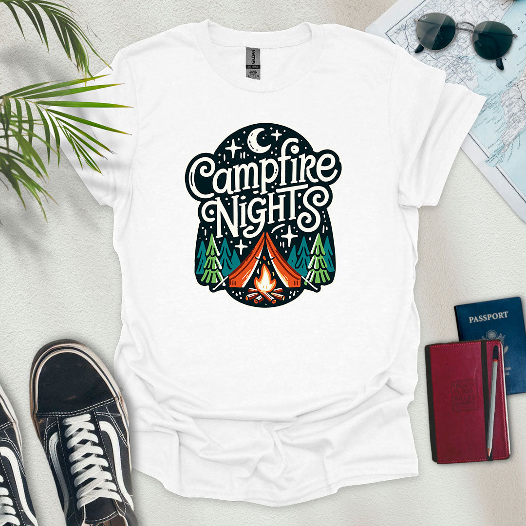 Campfire Nights T-Shirt - Wander Wears | Explore in Style - Adventure & Travel Apparel