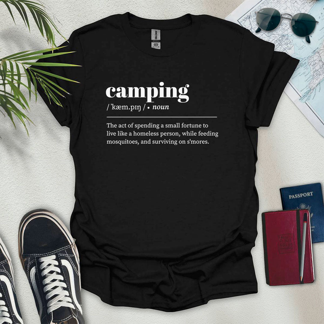 Camping Definition T-Shirt - Wander Wears | Explore in Style - Adventure & Travel Apparel