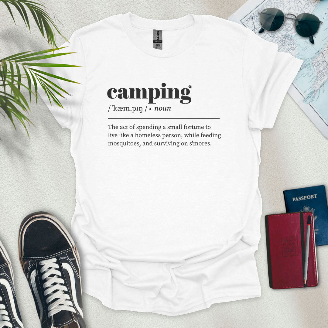 Camping Definition T-Shirt - Wander Wears | Explore in Style - Adventure & Travel Apparel