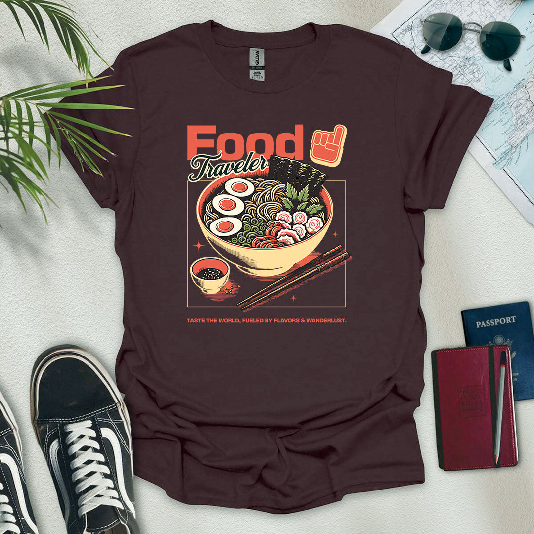 Food Traveler T-Shirt - Wander Wears | Explore in Style - Adventure & Travel Apparel
