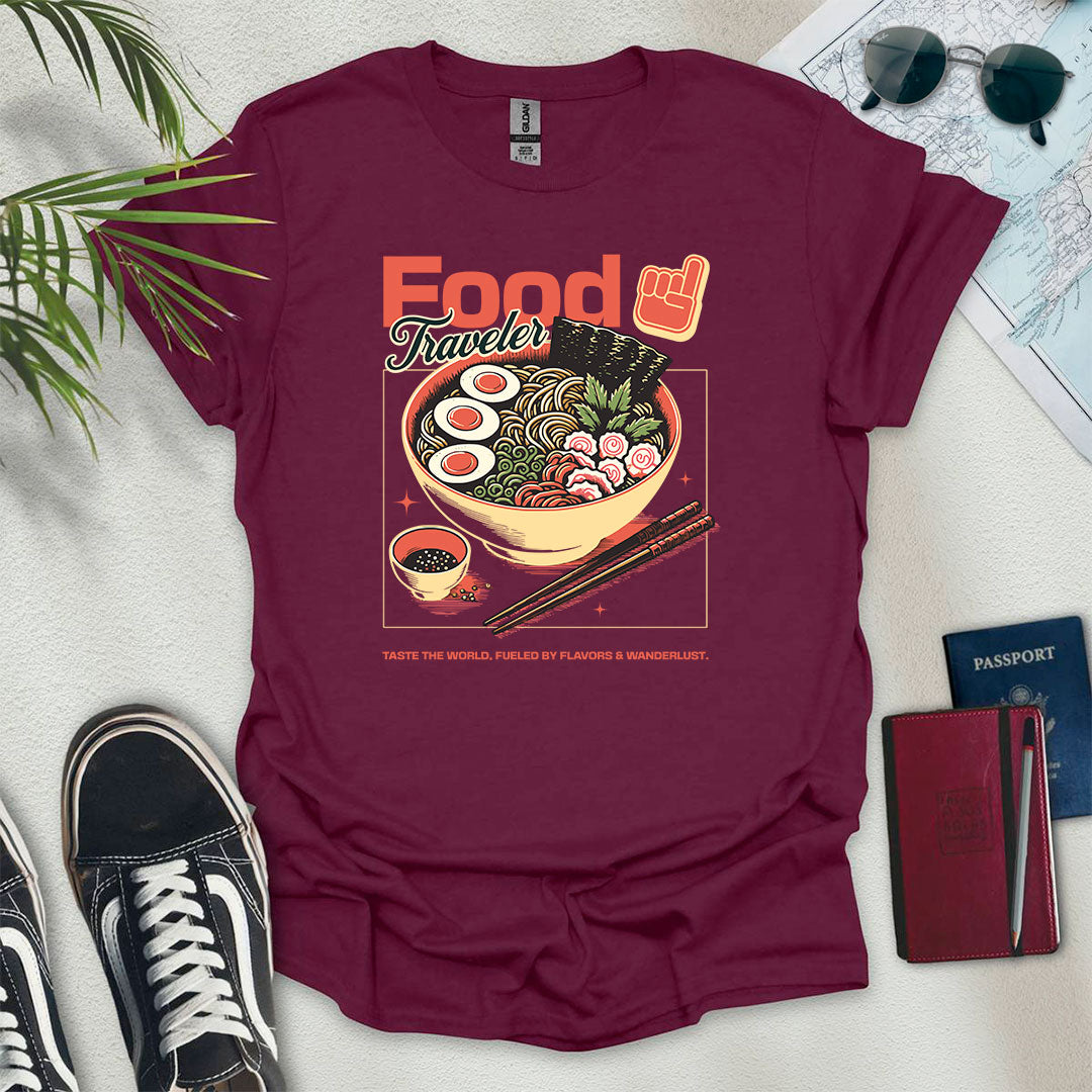 Food Traveler T-Shirt - Wander Wears | Explore in Style - Adventure & Travel Apparel
