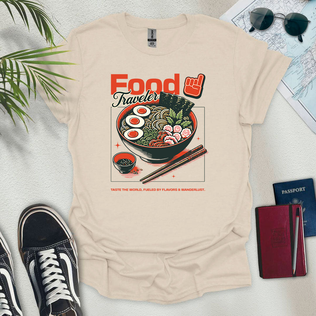 Food Traveler T-Shirt - Wander Wears | Explore in Style - Adventure & Travel Apparel