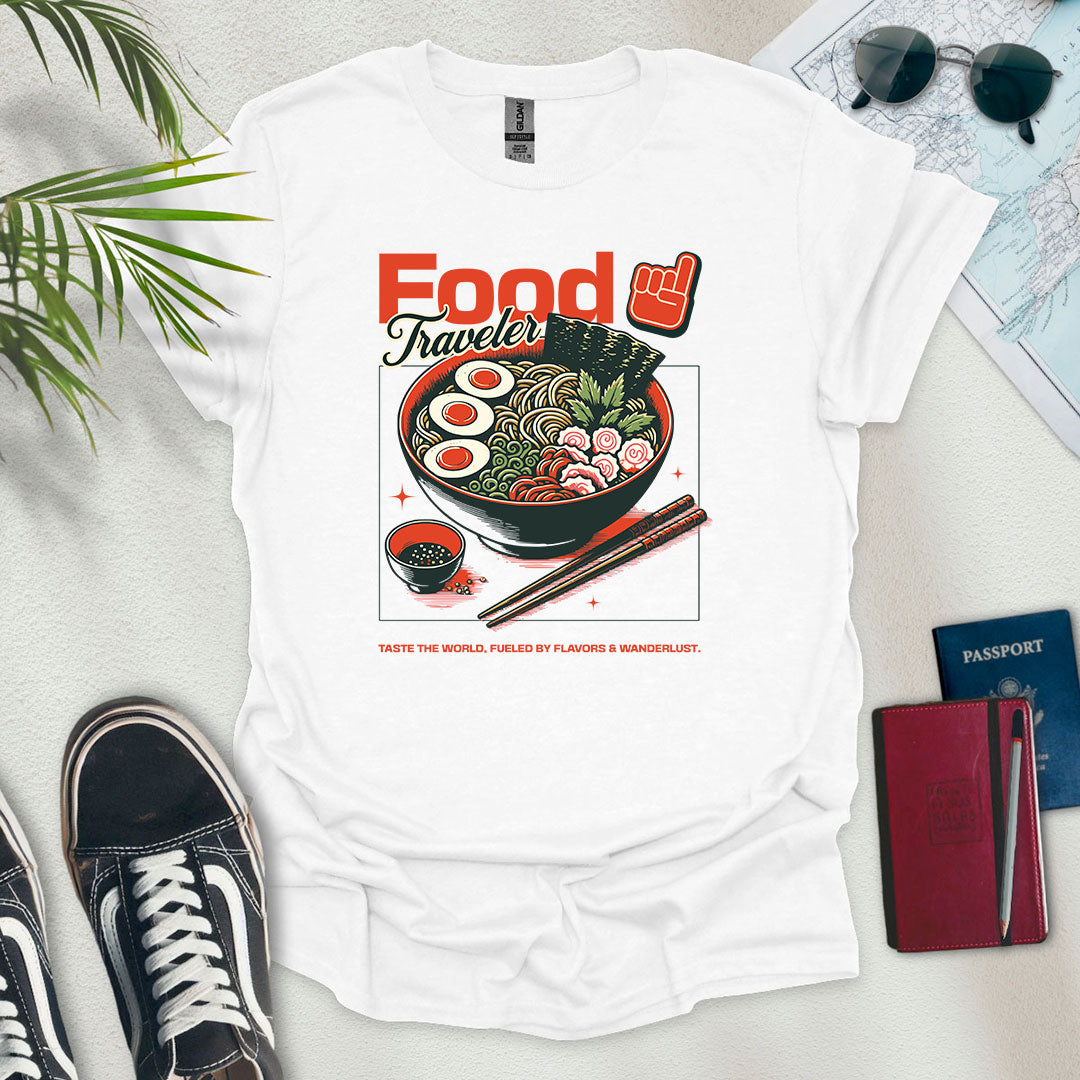 Food Traveler T-Shirt - Wander Wears | Explore in Style - Adventure & Travel Apparel