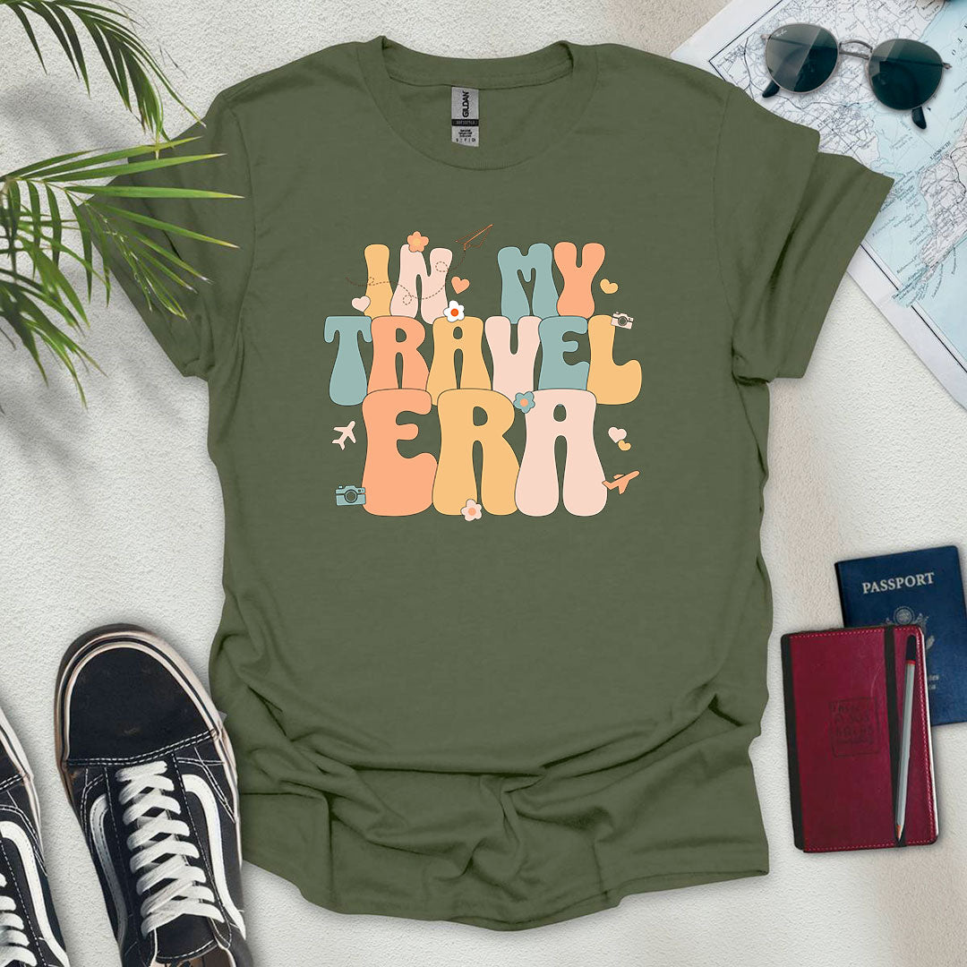 In My Travel Era T-Shirt - Wander Wears | Explore in Style - Adventure & Travel Apparel