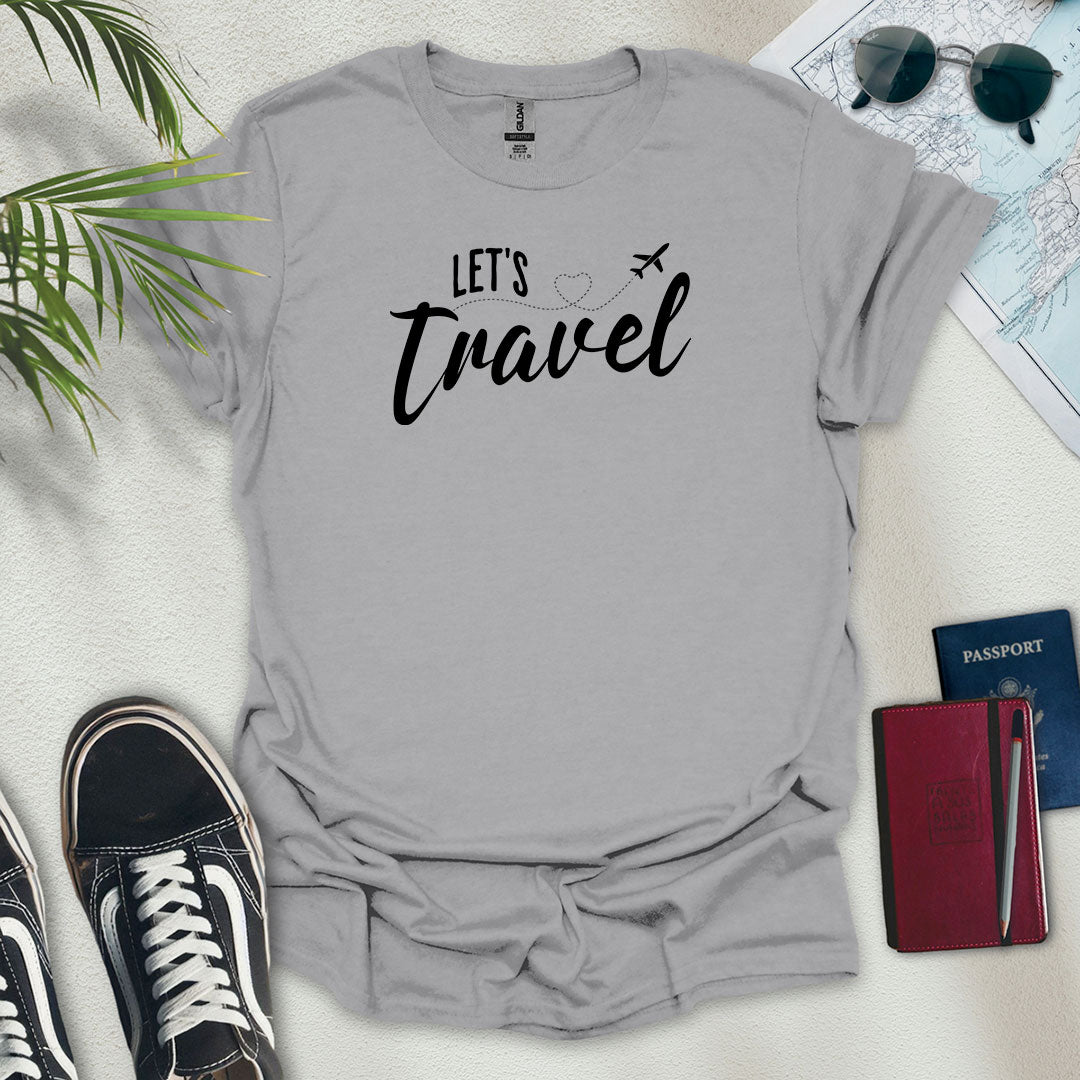 Let's Travel T-Shirt - Wander Wears | Explore in Style - Adventure & Travel Apparel