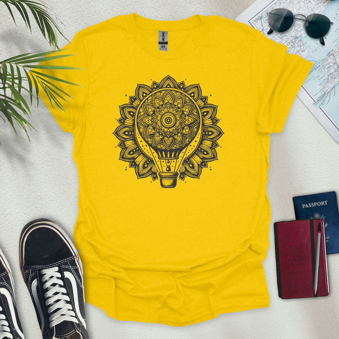 Mandala Air Balloon T-Shirt - Wander Wears | Explore in Style - Adventure & Travel Apparel