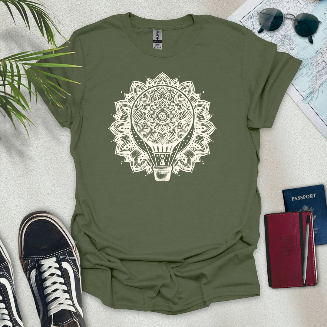 Mandala Air Balloon T-Shirt - Wander Wears | Explore in Style - Adventure & Travel Apparel