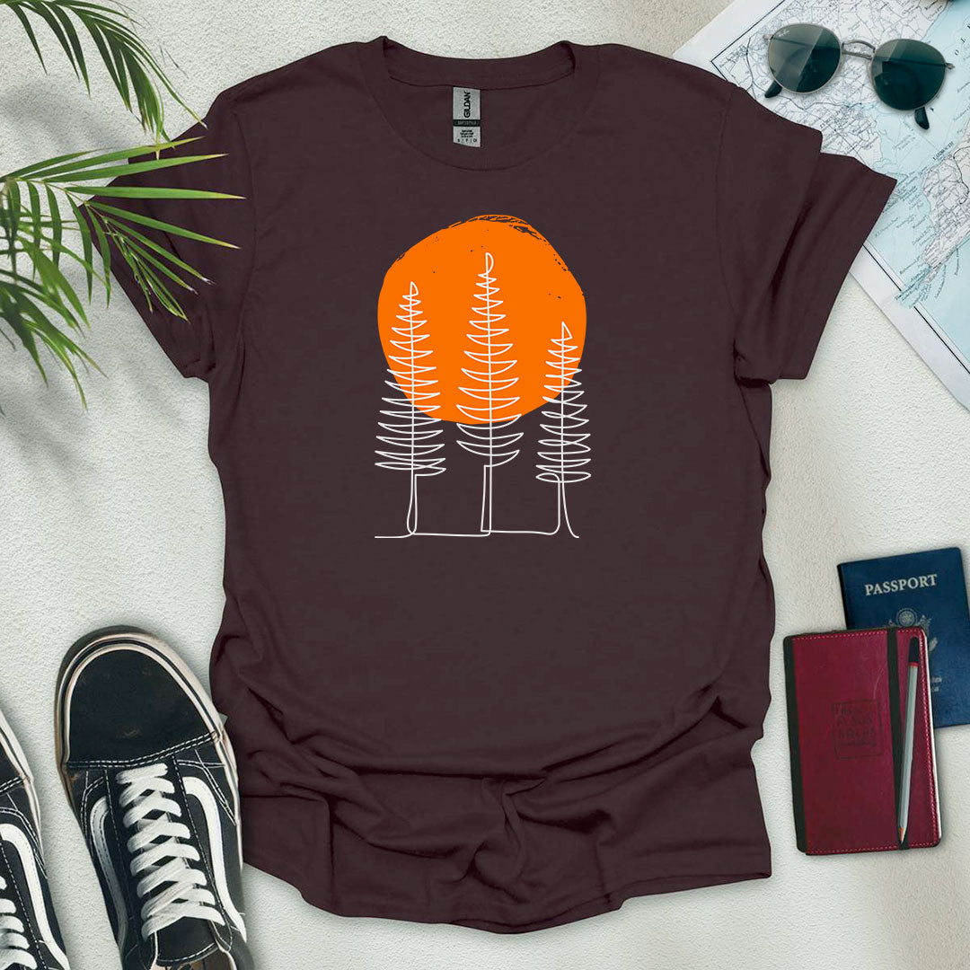 Stylized Trees T-Shirt - Wander Wears | Explore in Style - Adventure & Travel Apparel
