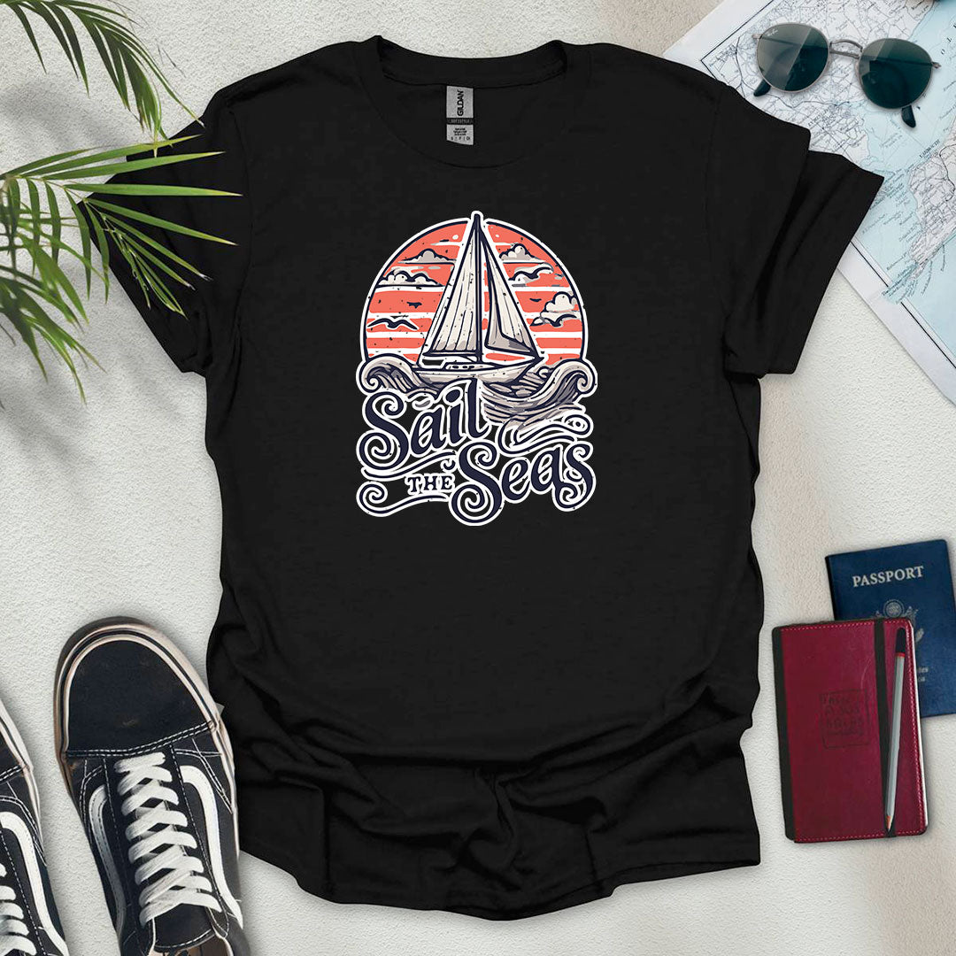Sail the Seas T-Shirt - Wander Wears | Explore in Style - Adventure & Travel Apparel