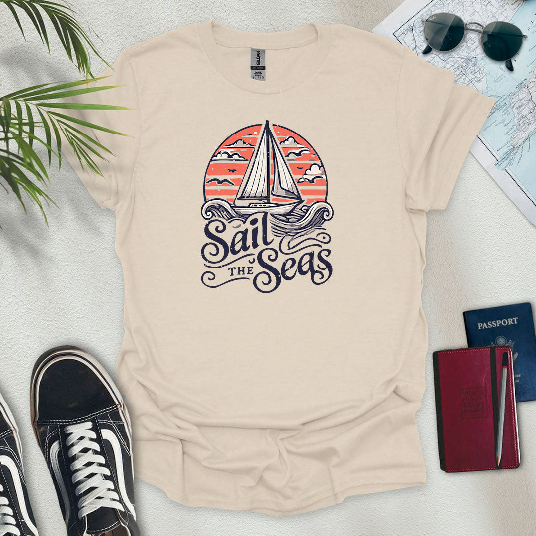 Sail the Seas T-Shirt - Wander Wears | Explore in Style - Adventure & Travel Apparel