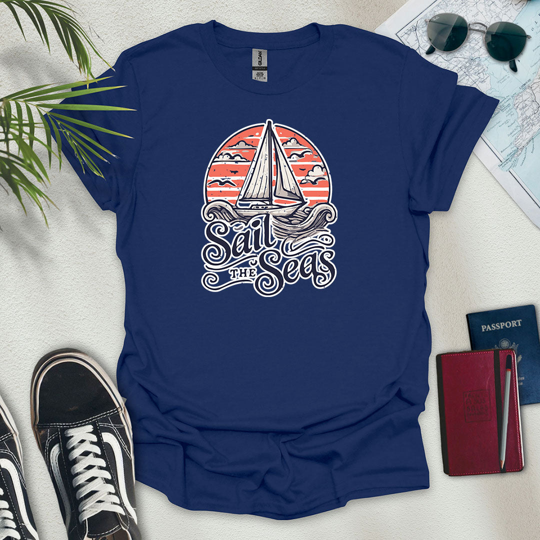 Sail the Seas T-Shirt - Wander Wears | Explore in Style - Adventure & Travel Apparel