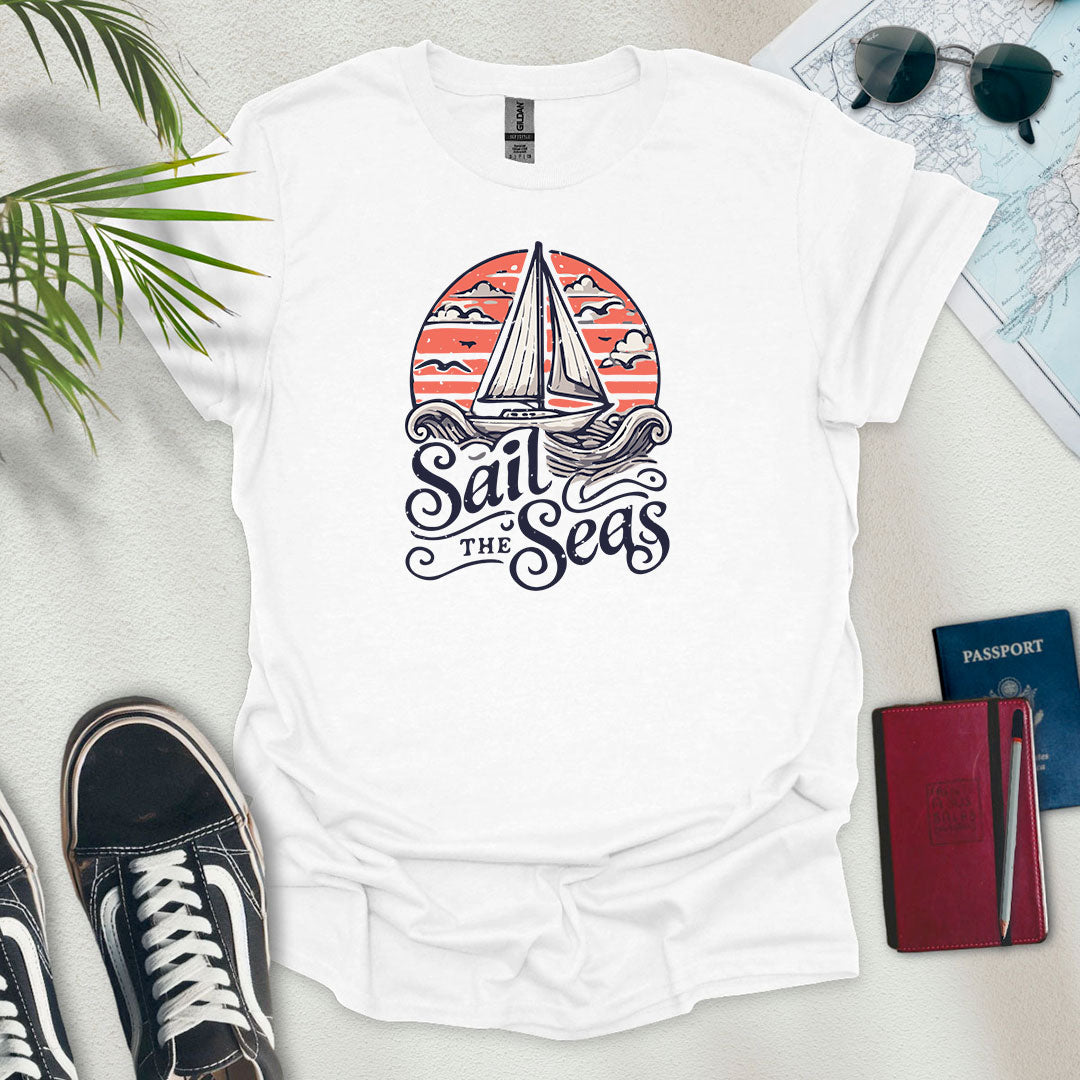 Sail the Seas T-Shirt - Wander Wears | Explore in Style - Adventure & Travel Apparel