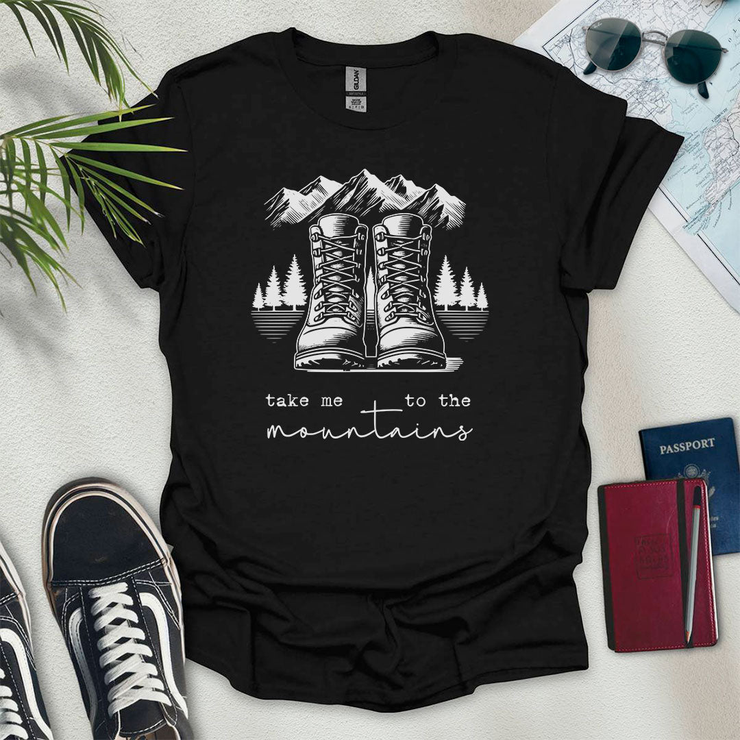 Take Me to the Mountains T-Shirt - Wander Wears | Explore in Style - Adventure & Travel Apparel