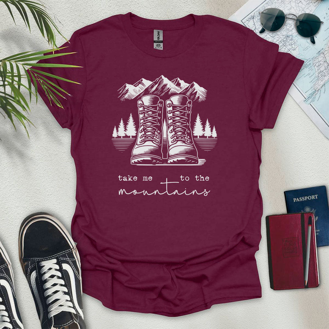 Take Me to the Mountains T-Shirt - Wander Wears | Explore in Style - Adventure & Travel Apparel