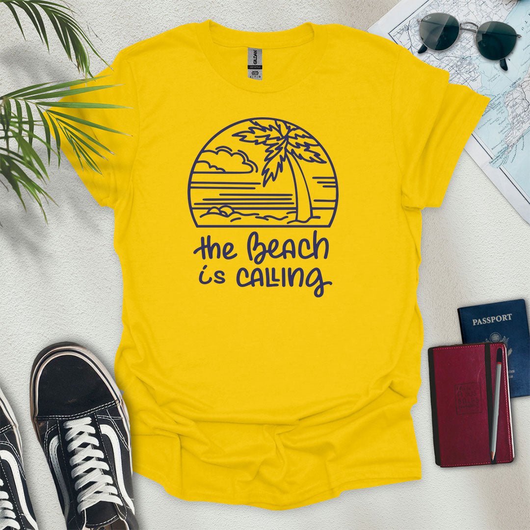 The Beach is Calling T-Shirt - Wander Wears | Explore in Style - Adventure & Travel Apparel