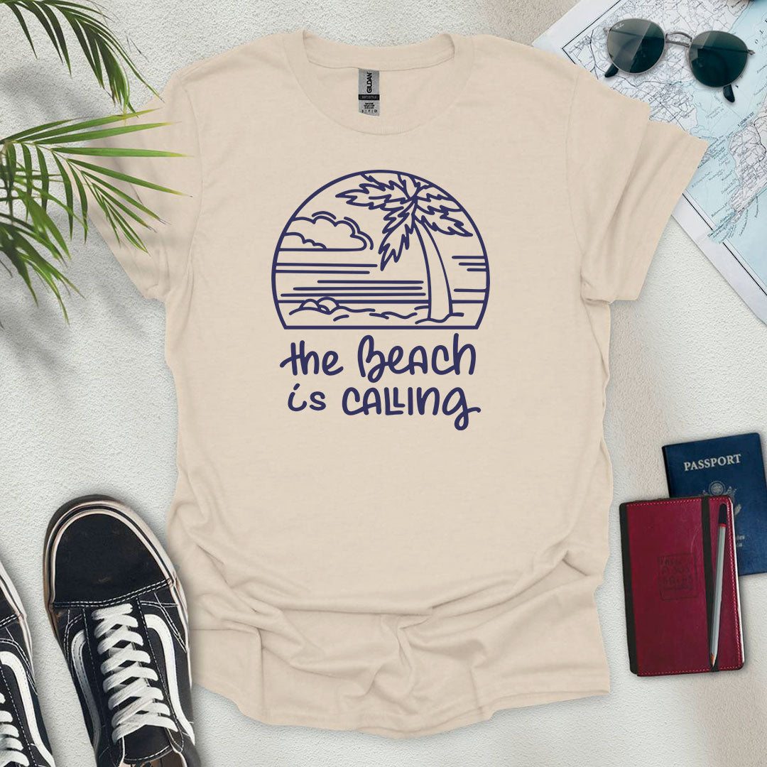 The Beach is Calling T-Shirt - Wander Wears | Explore in Style - Adventure & Travel Apparel