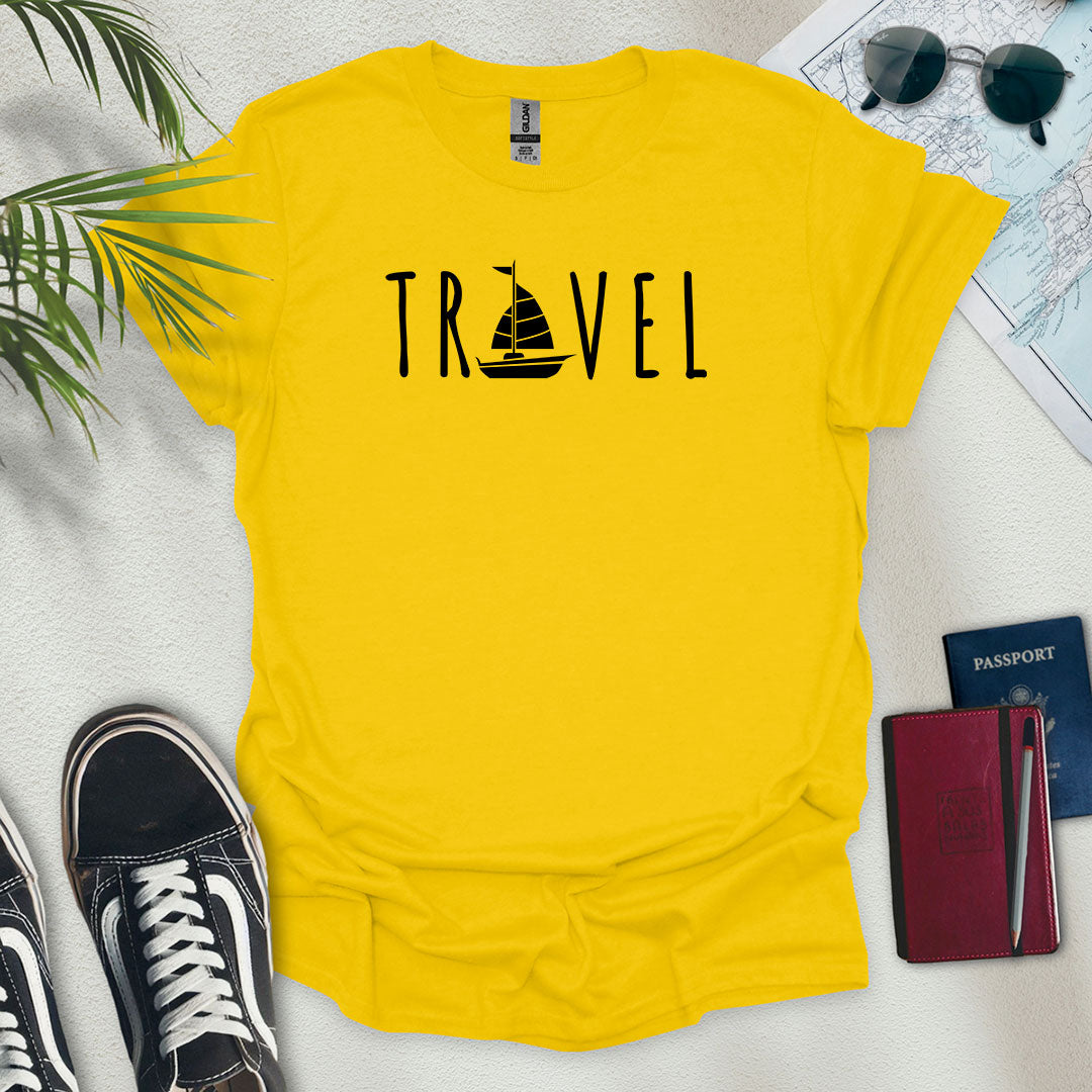 Travel Sailboat T-Shirt - Wander Wears | Explore in Style - Adventure & Travel Apparel