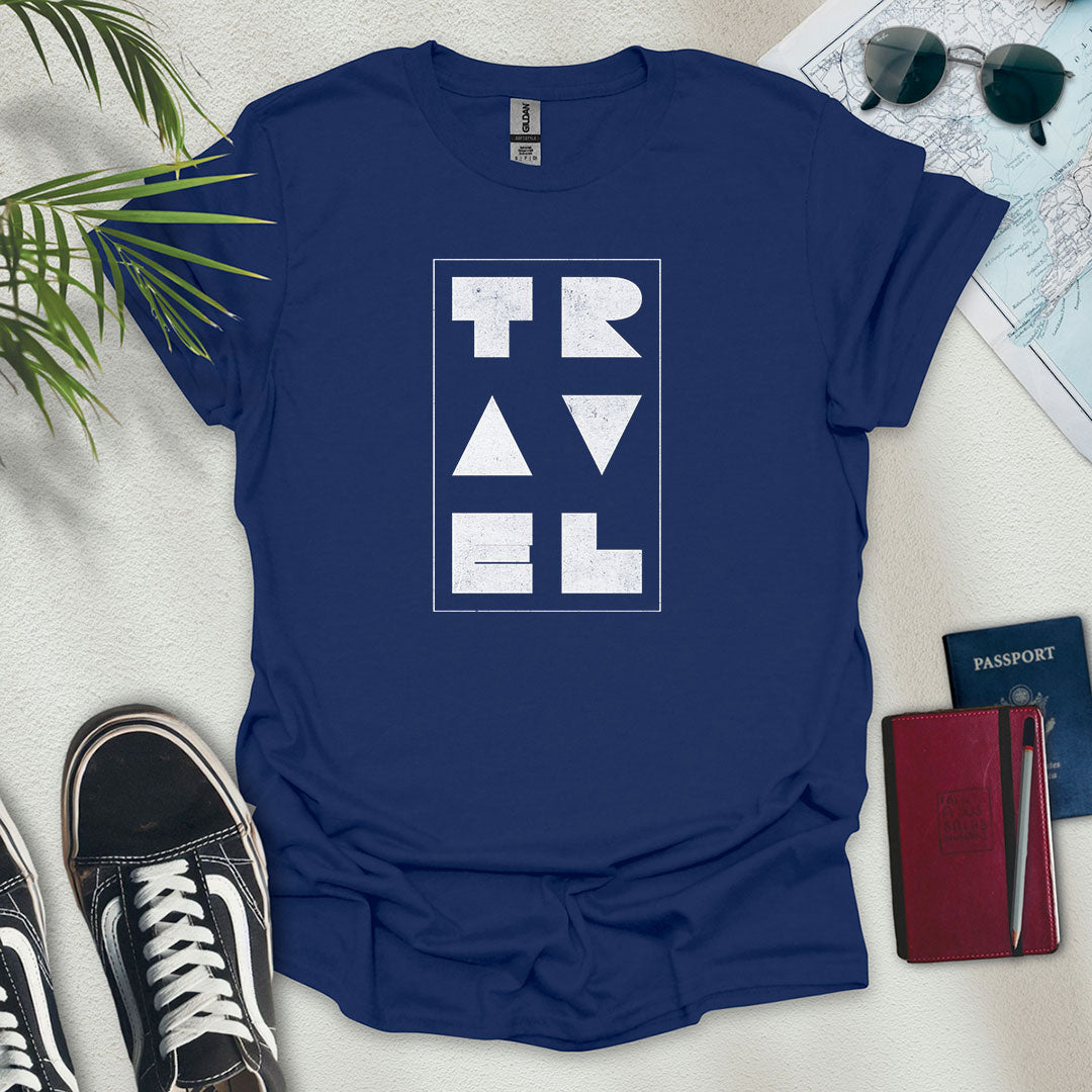 Travel Geometric T-Shirt - Wander Wears | Explore in Style - Adventure & Travel Apparel