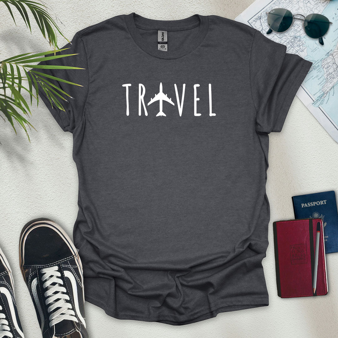 Travel Plane T-Shirt - Wander Wears | Explore in Style - Adventure & Travel Apparel