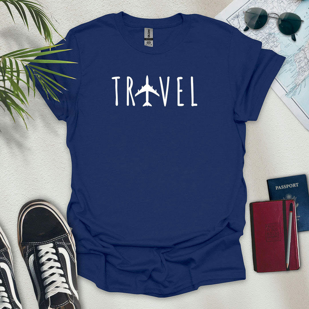 Travel Plane T-Shirt - Wander Wears | Explore in Style - Adventure & Travel Apparel