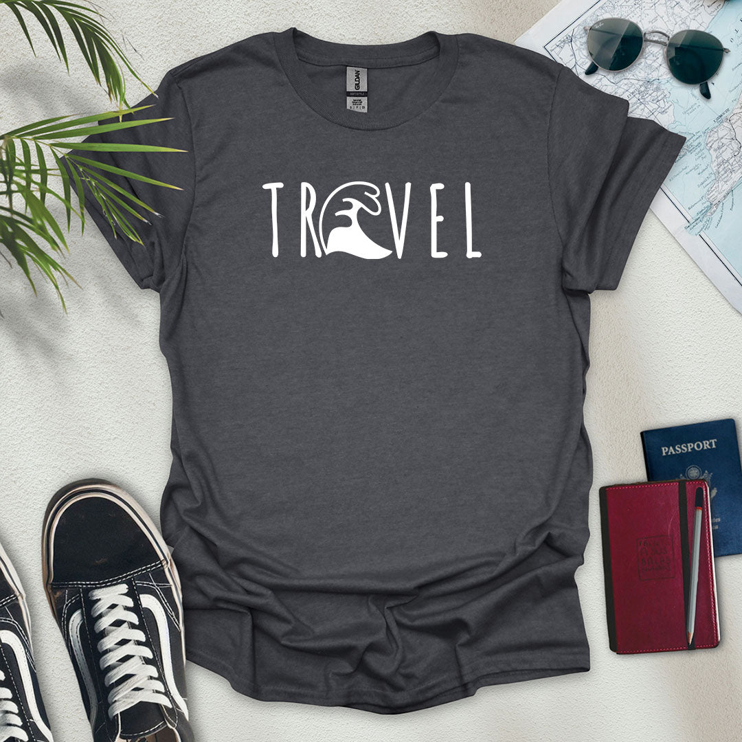 Travel Wave T-Shirt - Wander Wears | Explore in Style - Adventure & Travel Apparel