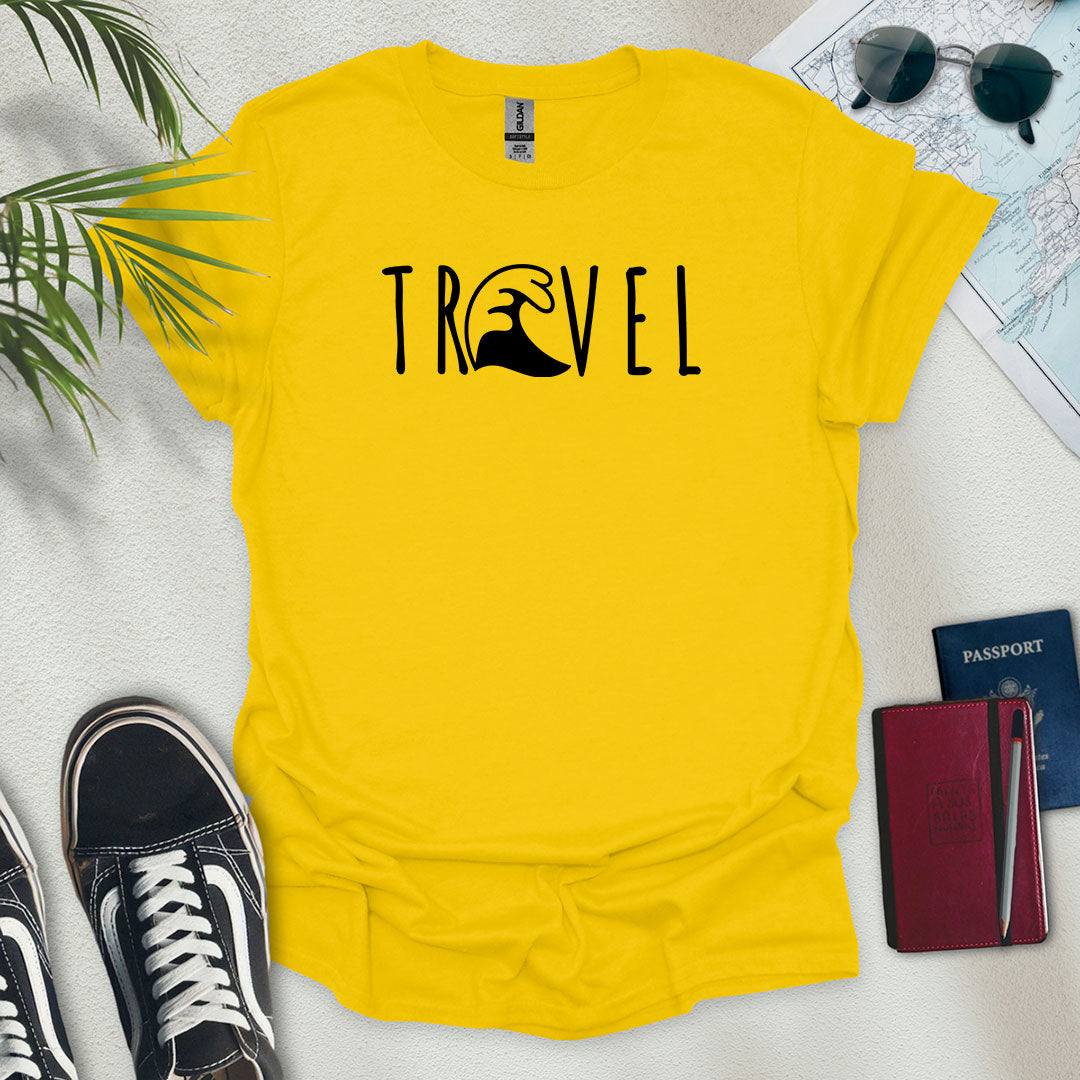 Travel Wave T-Shirt - Wander Wears | Explore in Style - Adventure & Travel Apparel