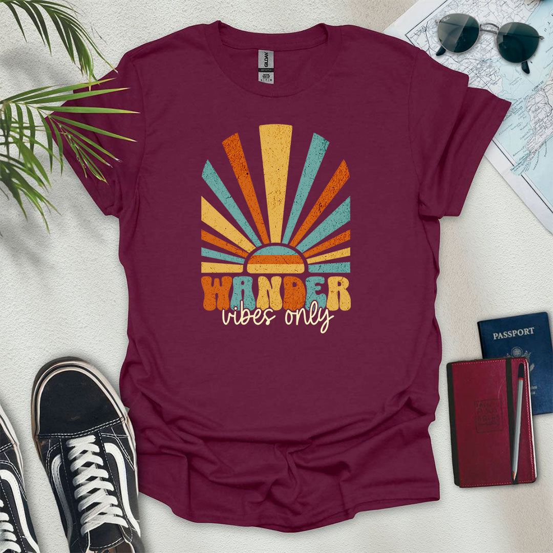 Wander Vibes Only T-Shirt - Wander Wears | Explore in Style - Adventure & Travel Apparel