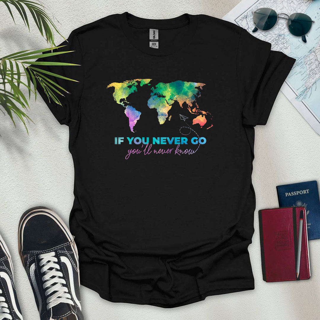 Watercolor World Map T-Shirt
