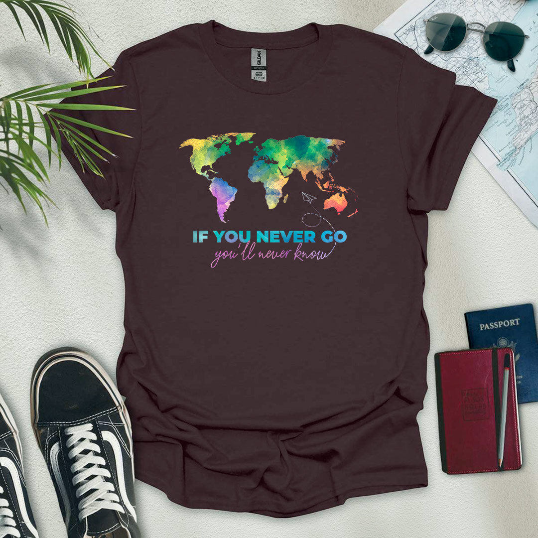 Watercolor World Map T-Shirt