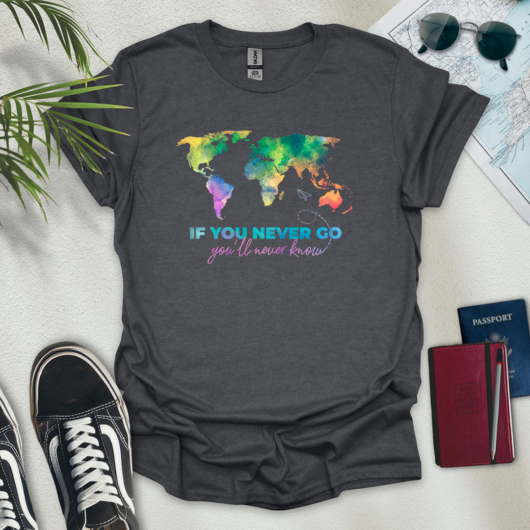 Watercolor World Map T-Shirt