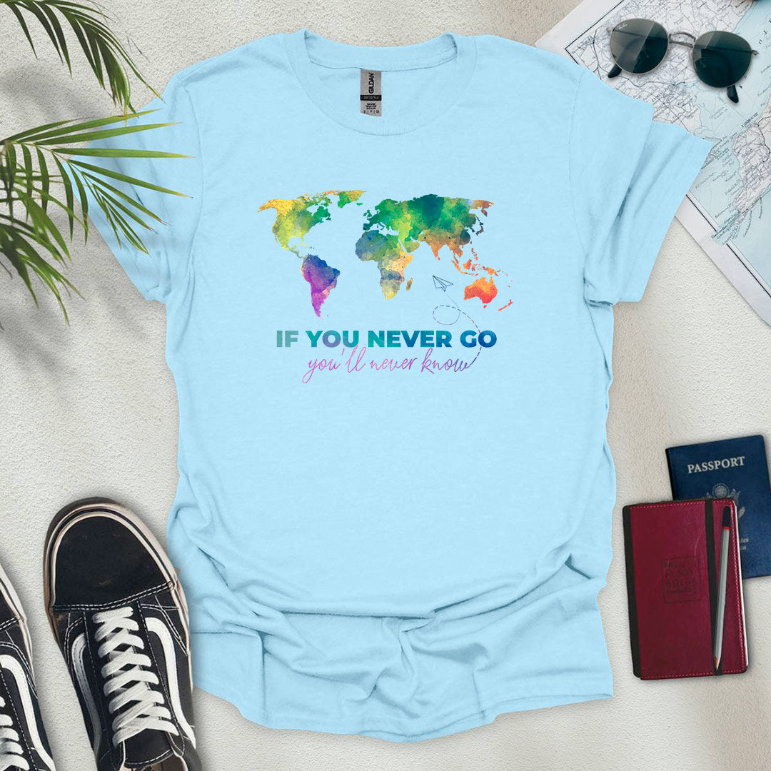 Watercolor World Map T-Shirt