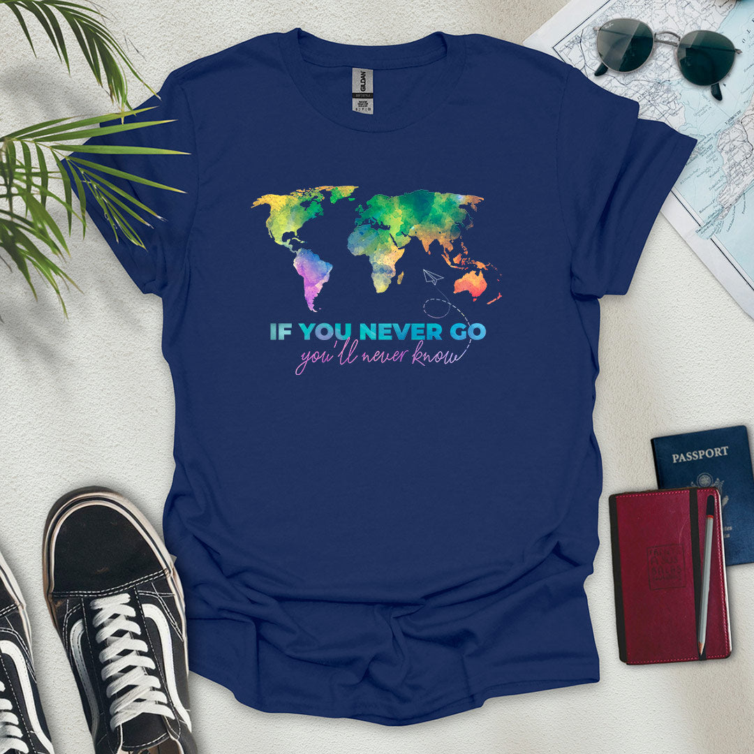 Watercolor World Map T-Shirt