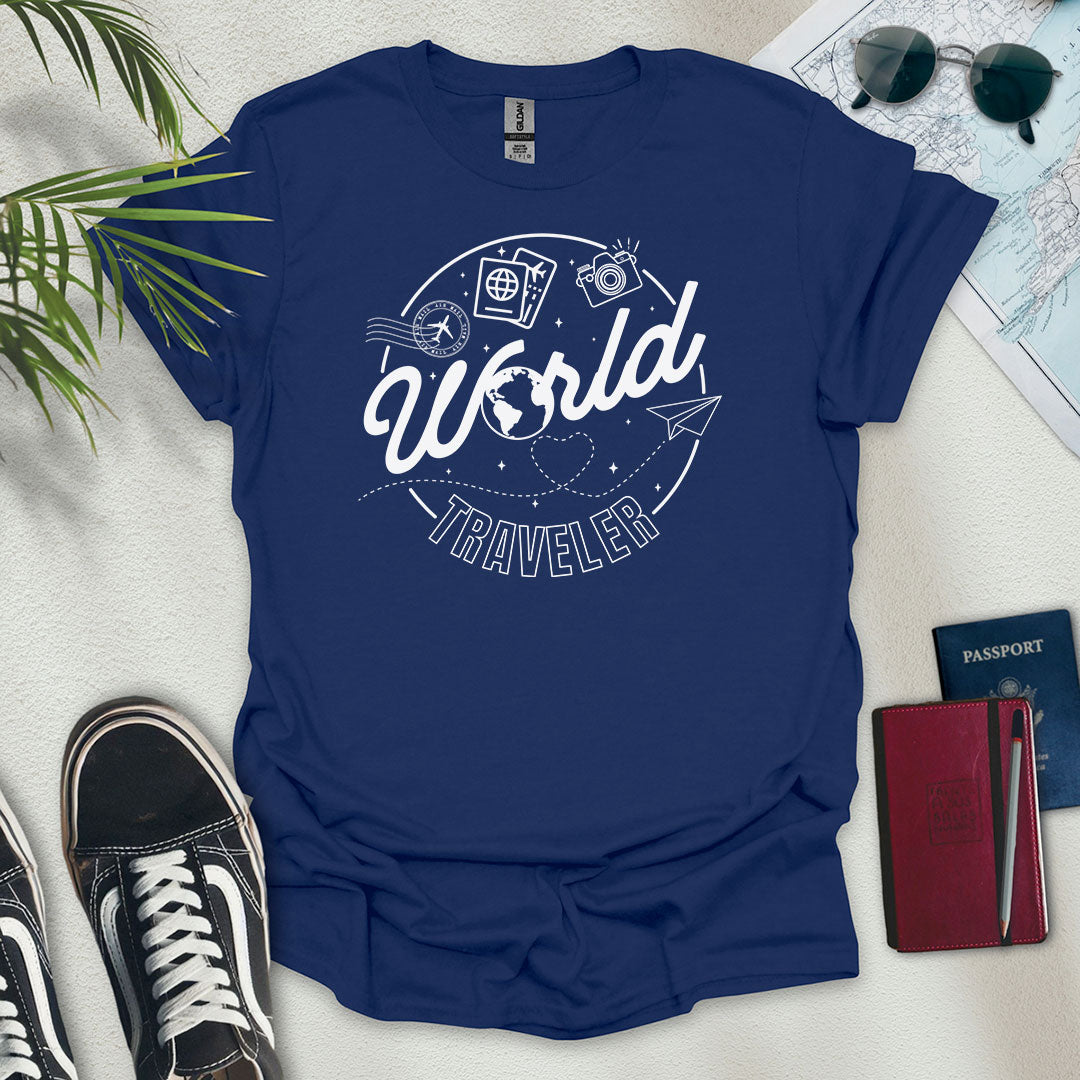 World Traveler T-Shirt - Wander Wears | Explore in Style - Adventure & Travel Apparel