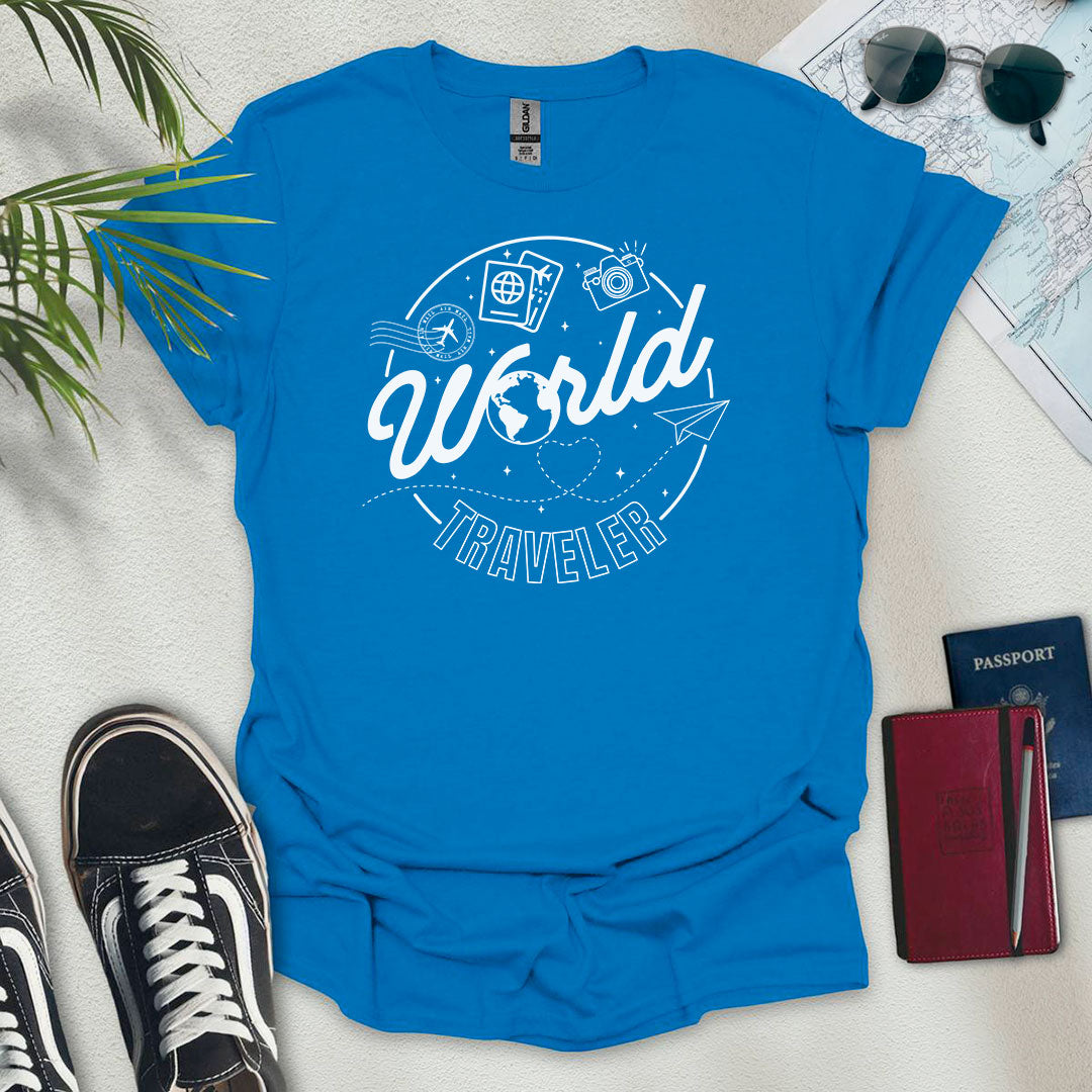 World Traveler T-Shirt - Wander Wears | Explore in Style - Adventure & Travel Apparel