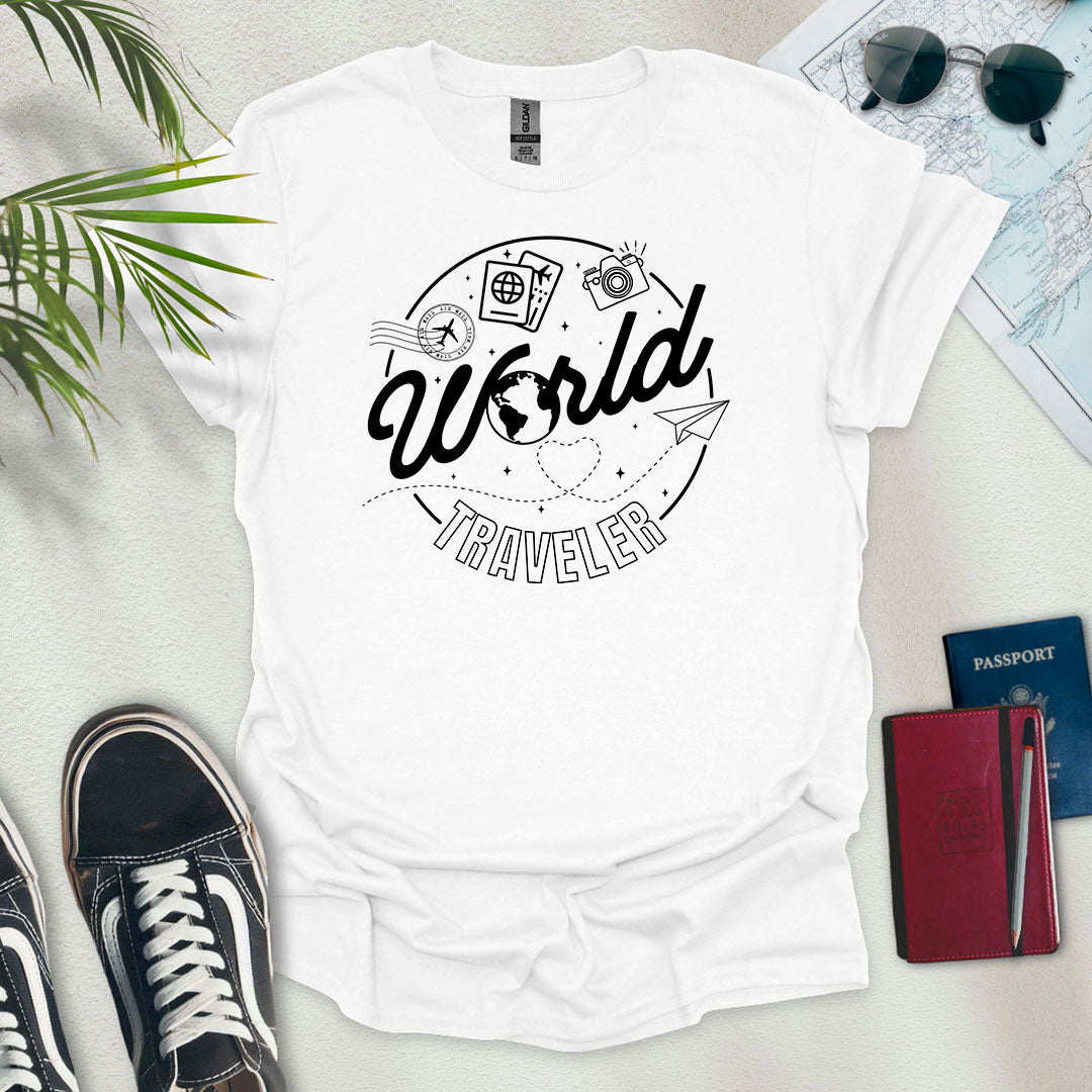 World Traveler T-Shirt - Wander Wears | Explore in Style - Adventure & Travel Apparel