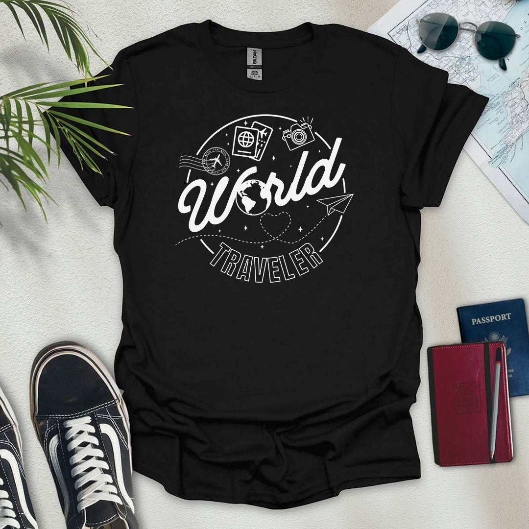 World Traveler T-Shirt - Wander Wears | Explore in Style - Adventure & Travel Apparel