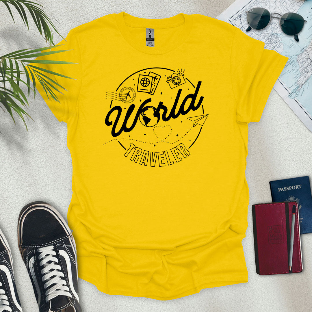 World Traveler T-Shirt - Wander Wears | Explore in Style - Adventure & Travel Apparel