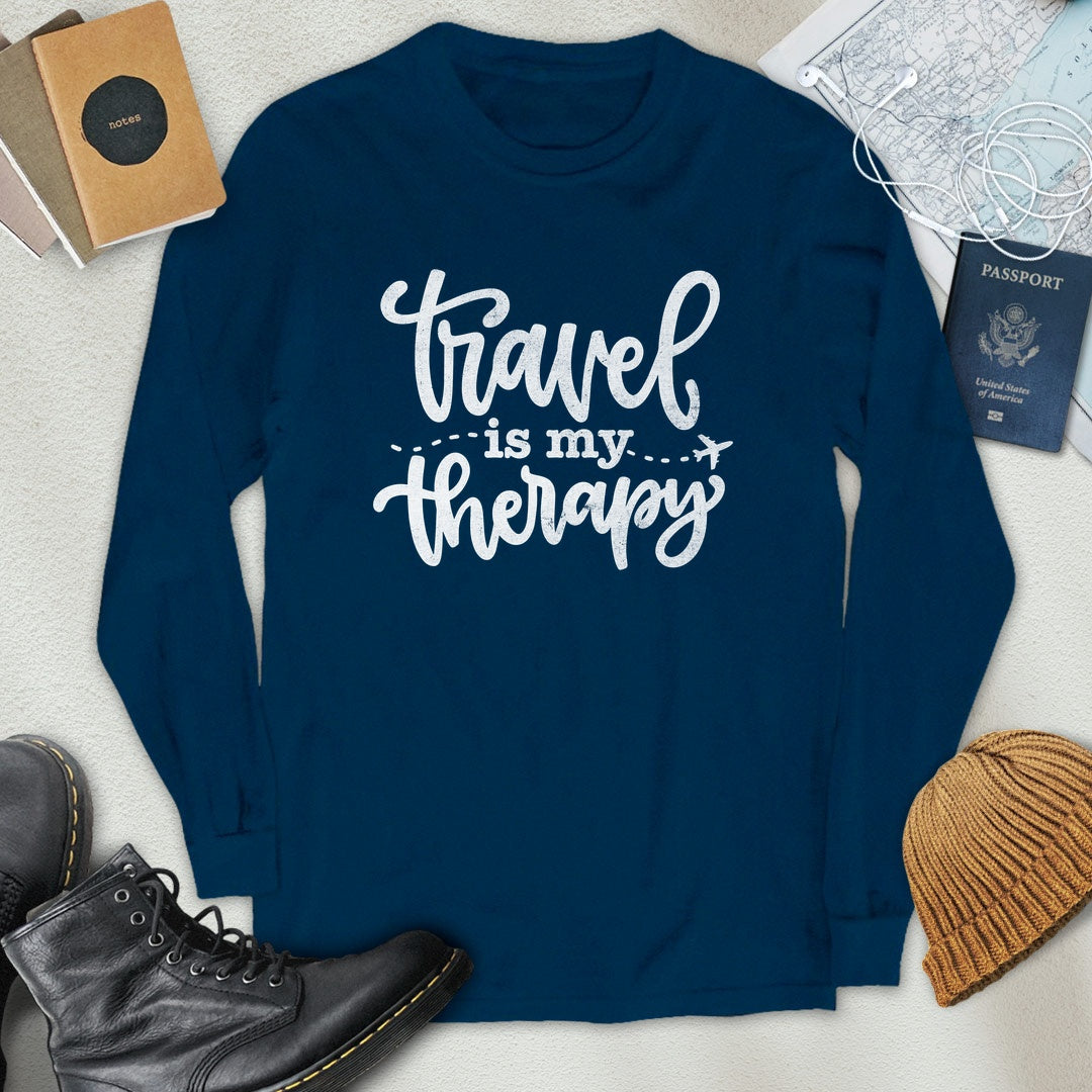 Travel is My Therapy Long Sleeve