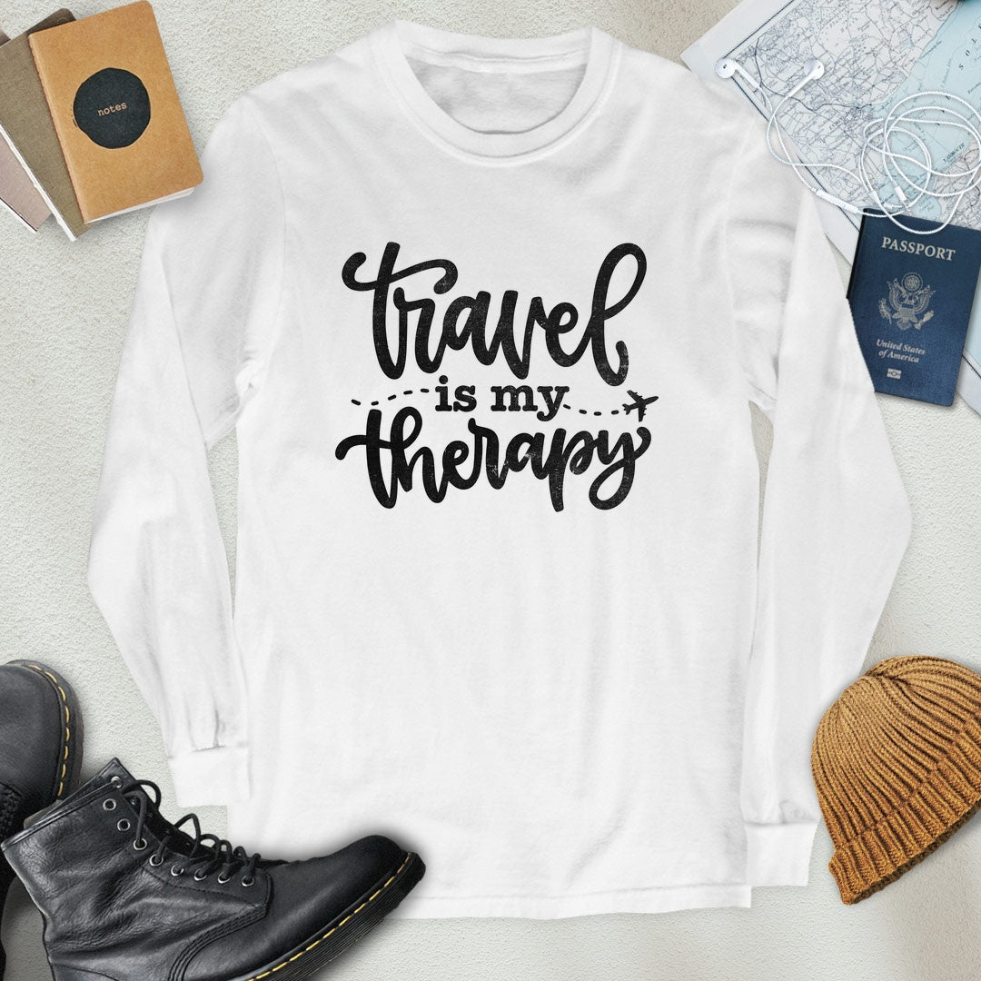 Travel is My Therapy Long Sleeve