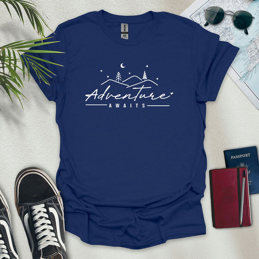 Adventure Awaits Minimal T-Shirt - Wander Wears | Explore in Style - Adventure & Travel Apparel