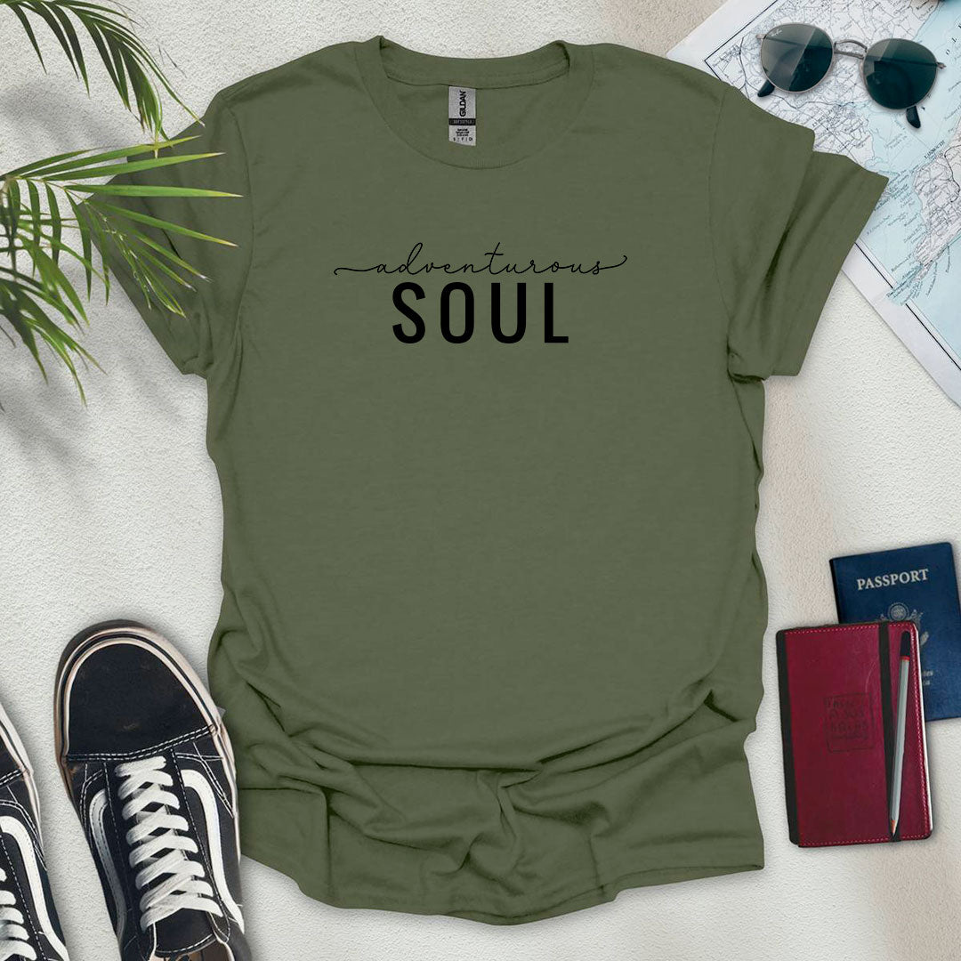 Adventurous Soul T-Shirt - Wander Wears | Explore in Style - Adventure & Travel Apparel